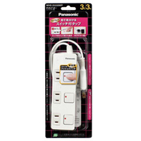 パナソニック スイッチ付タップ(3個口・3m) ザ・タップZ ホワイト WHS25339WP