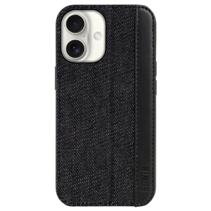 エム・ディー・シー iPhone 16用スタンド付き背面ケース EDWIN デニム/ブラック MD-75553-2-イメージ1