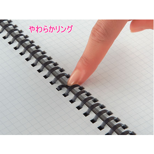 コクヨ ソフトリングノート A5 6mm罫 30行 ブラック F022306-ｽ-SV437B-D-イメージ3