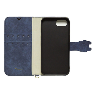 ＮＡＴＵＲＡＬ　ｄｅｓｉｇｎ iphone17e/16e用 手帳型ｹｰｽ new cocotte ネイビー IP24SP-COT06-イメージ3