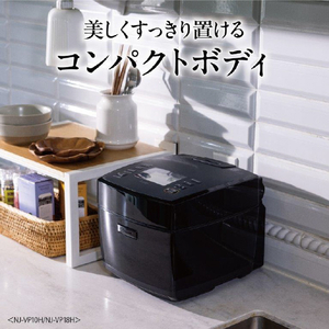 三菱 高火力IH5．5合 備長炭　炭炊釜 白亜麻 NJ-VP10H-W-イメージ14