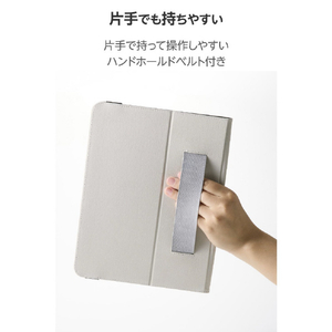 エレコム 11インチiPad Air(M3/M2)用フラップケース 衝撃ガード ベルト付 2アングル 軽量 ブラック TB-A25MPLF2BK-イメージ6