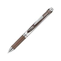 ぺんてる エナージェル ノック式 シルバー軸 0.5mm セピア FC540PA-BLN75Z-SP