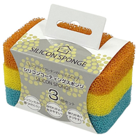 トレードワン シリコンコーティングスポンジ3個セット 30890ｼﾘｺﾝｺ-ﾃｲﾝｸﾞｽﾎﾟﾝｼﾞ3P