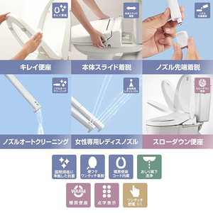 LIXIL 「標準工事＋引取料金込み」 トイレ(一般地/手洗いなし) アメージュ便器+CWRG1BN8セット　床排水専用 ｱﾒ5H00R2022BN8RG1-イメージ5