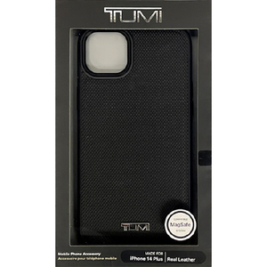 TUMI iPhone 14 Plus用Magsafe対応 本革 背面ケース ブラック TUHMP14MRBAK-イメージ1