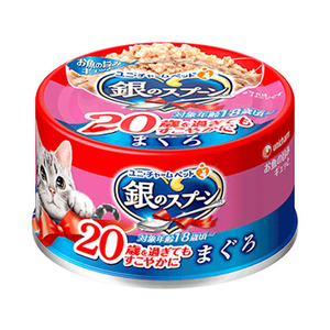 ユニ・チャーム 銀のスプーン 缶 20歳を過ぎてもすこやかに まぐろ 70g FC32355-イメージ1