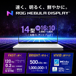 ASUS ノートパソコン ROG Zephyrus G14 GA403WM-AI9R5060W-イメージ6
