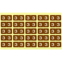 リヒトラブ カラーナンバーラベル M 単番号「3」 F034746-HK7753-3