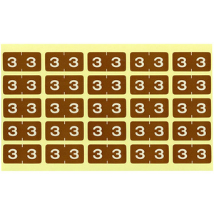 リヒトラブ カラーナンバーラベル M 単番号「3」 F034746-HK7753-3-イメージ1