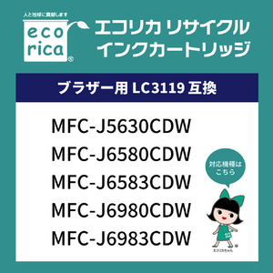 エコリカ リサイクルインクカートリッジ(4色パック) ECI-BR3119-4P-イメージ4