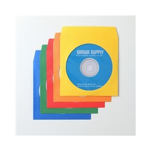 サンワサプライ DVD・CDペーパースリーブケース(100枚入り) ミックスカラー FCD-PS100MXN サンワサプライ DVD・CDペーパースリーブケース(100枚入り) ミックスカラー FCD-PS100MXN