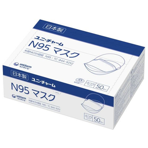 ユニ・チャーム N95マスク ふつう 50枚 日本製 頭掛けタイプ FCA7949-イメージ1