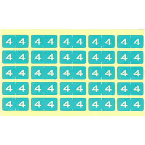 リヒトラブ カラーナンバーラベル M 単番号「4」 F034747-HK7753-4-イメージ1