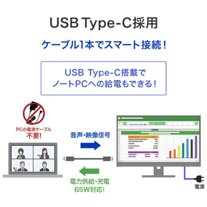 I・Oデータ USB Type-C搭載 27型 液晶ディスプレイ ホワイト LCD-C272SDW-イメージ4