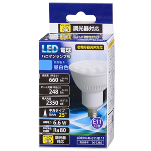 オーム電機 LED電球 E11口金 全光束660lm(6．6Wハロゲンランプタイプ) 昼白色相当 LDR7N-M-E11/D 11-イメージ1