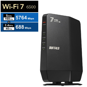 BUFFALO 無線LAN親機 802.11be/ax/ac/n/a/g/b 5764+688Mbps ブラック WSR6500BE6P-BK BUFFALO 無線LAN親機 802.11be/ax/ac/n/a/g/b 5764+688Mbps ブラック WSR6500BE6P-BK