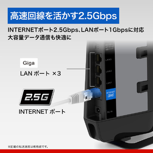 BUFFALO 無線LAN親機 802．11be/ax/ac/n/a/g/b 5764+688Mbps ブラック WSR6500BE6P-BK-イメージ4