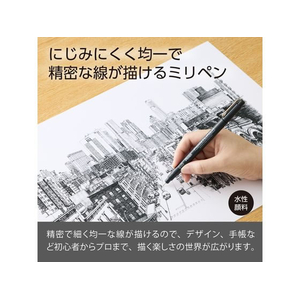 ぺんてる ミリペン ポイントライナー 0.05mm 黒 FCE895H-S20P-05AD-イメージ2