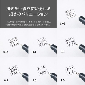 ぺんてる ミリペン ポイントライナー 0.05mm 黒 FCE895H-S20P-05AD-イメージ5