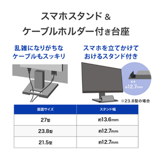 I・Oデータ USB Type-C搭載 27型 液晶ディスプレイ ブラック LCD-C272SDBX-イメージ8