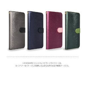 HANSMARE iPhone XS Max用CALF Diary ネイビーブルー HAN14287I65-イメージ3