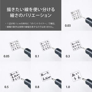ぺんてる ミリペン ポイントライナー 0.1mm 黒 FCE896H-S20P-1AD-イメージ5