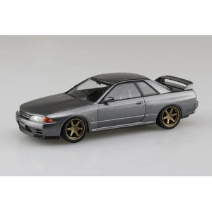アオシマ 1/32 ニッサン R32スカイラインGT-R カスタムホイール(ガングレーメタリック) Aﾗｸﾌﾟﾗ14CUGGR32GTRｶﾞﾝｸﾞﾚ--イメージ1