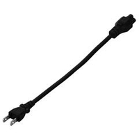 BUFFALO DELL/HP用電源ケーブル 3ピンソケット(メス)⇔2ピンプラグ(オス) (0．2m) ブラック BSACC0802BKA