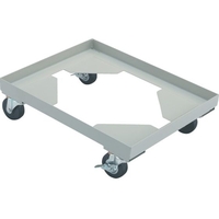 トラスコ中山 TRUSCO 箱台車 内寸580×400 ゴム車 自在ストッパー付×2 ゴム580×400 FC909HJ-3001393