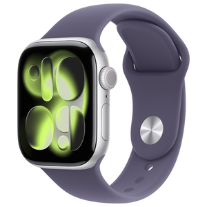 Apple Apple Watch Series 11(GPSモデル)- 42mm Apple Watch Series 11 シルバーアルミニウムケースとパープルフォグスポーツバンド - S/M MEU64J/A-イメージ1
