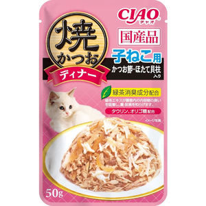 いなば CIAO 焼かつおディナー 子ねこ用 かつお節・ほたて貝柱入り 50g×6P FCF610N-イメージ2
