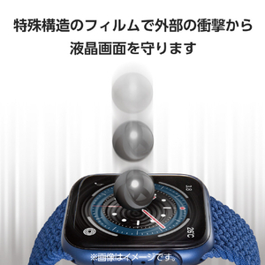 エレコム Apple Watch SE(第2世代)/SE/Series 6/5/4[40mm]用衝撃吸収フィルム 高透明 指紋防止 治具付 AW-23EFLAFPRGJ-イメージ4