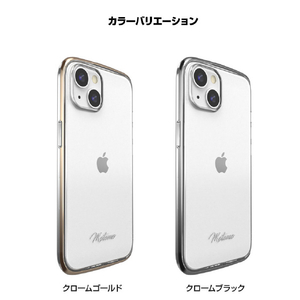 motomo iPhone 14 Pro用ケース INO LINE INFINITY CLEAR CASE クロームブラック MT24288I14PBK-イメージ13