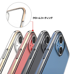 motomo iPhone 14 Pro用ケース INO LINE INFINITY CLEAR CASE クロームブラック MT24288I14PBK-イメージ3