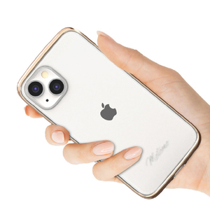 motomo iPhone 14 Pro用ケース INO LINE INFINITY CLEAR CASE クロームブラック MT24288I14PBK-イメージ6