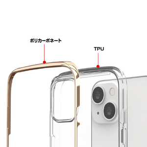 motomo iPhone 14 Pro用ケース INO LINE INFINITY CLEAR CASE クロームブラック MT24288I14PBK-イメージ7