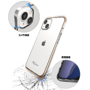 motomo iPhone 14 Pro用ケース INO LINE INFINITY CLEAR CASE クロームブラック MT24288I14PBK-イメージ9