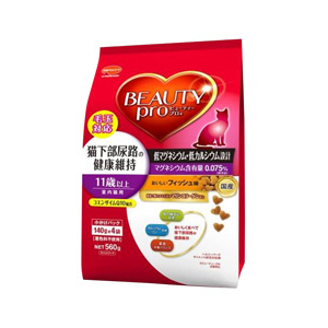 日本ペットフード ビューティープロ キャット 猫下部尿路の健康維持 11歳以上 560g ﾋﾞﾕ-ﾃｲ-Pﾆﾖｳﾛｹﾝｺｳ11ｻｲ560G-イメージ1