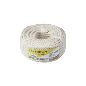 トラスコ中山 TRUSCO　綿ロープ　3つ打　線径6mmX長さ20m R-620M-イメージ1