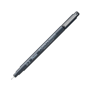 ぺんてる ミリペン ポイントライナー 0.3mm 黒 FCE897H-S20P-3AD-イメージ1
