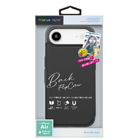 PGA iPhone Air用バックフリップケース ブラック PG-25CBF01BK
