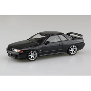 アオシマ 1/32 ニッサン R32スカイラインGT-R カスタムホイール(ブラックパールメタリック) Aﾗｸﾌﾟﾗ14CUBPR32GTRﾌﾞﾗﾂｸP-イメージ1