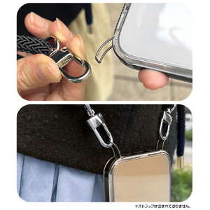 motomo iPhone 14 Pro用ケース INO Achrome Shield Strap Case クロームゴールド MT24289I14PGD-イメージ13