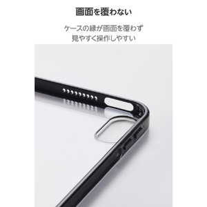エレコム 11インチiPad Air(M3/M2)用クリアケース 軽量 カラーエッジ 背面クリア ブラック TB-A25MTSLOBK-イメージ6