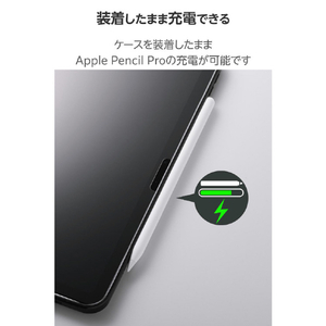 エレコム 11インチiPad Air(M3/M2)用クリアケース 軽量 カラーエッジ 背面クリア ブラック TB-A25MTSLOBK-イメージ7