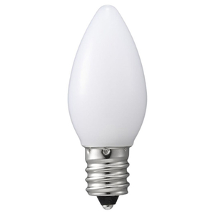 ヤザワ LEDローソク球電球色E12 ホワイト LDC1LG20E12W-イメージ1
