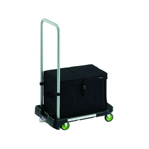 トラスコ中山 TRUSCO/樹脂台車 アクロキャリー 600X390 ブラック ストッパー付 FC490WN-1948149-イメージ1