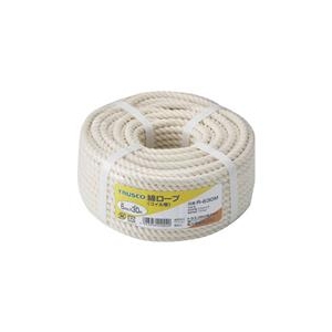 トラスコ中山 TRUSCO　綿ロープ　3つ打　線径6mmX長さ30m R-630M-イメージ1