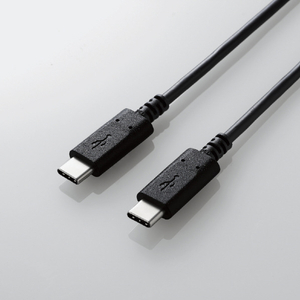 エレコム USB2．0ケーブル(認証品、C-C) 1．5m ブラック U2C-CC15NBK2-イメージ2